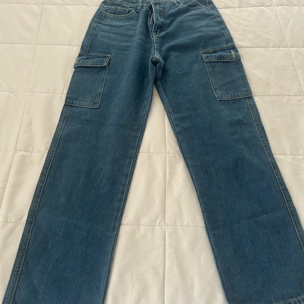 Women's Straight Leg Jeans - Blue